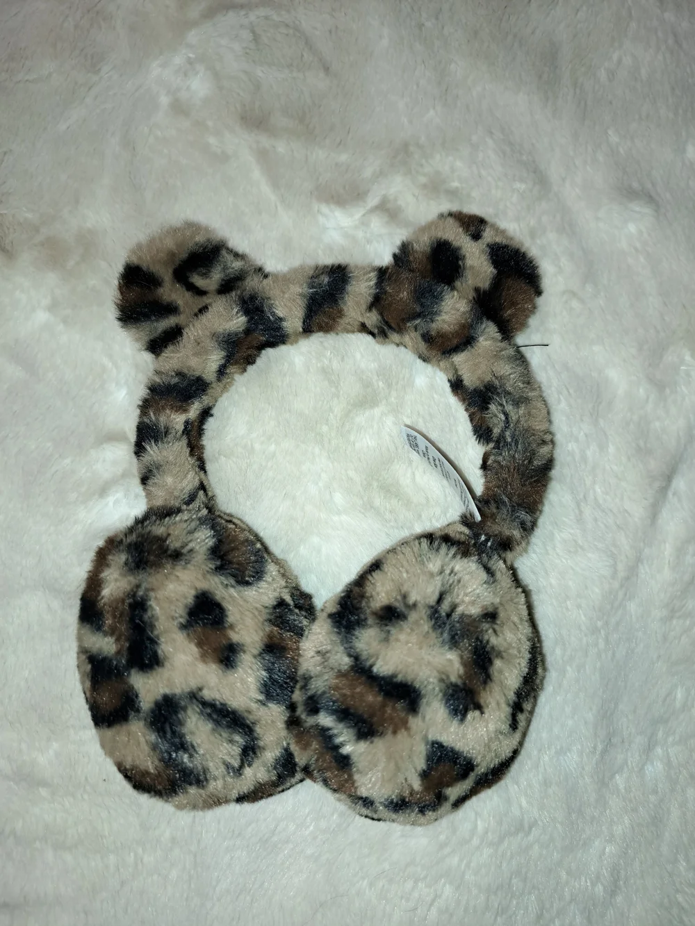 Leopard Print Faux Fur Ear Muffs For Kids